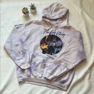 Lavender Tie-Dye 'Purple Rain' Graphic Hoodie